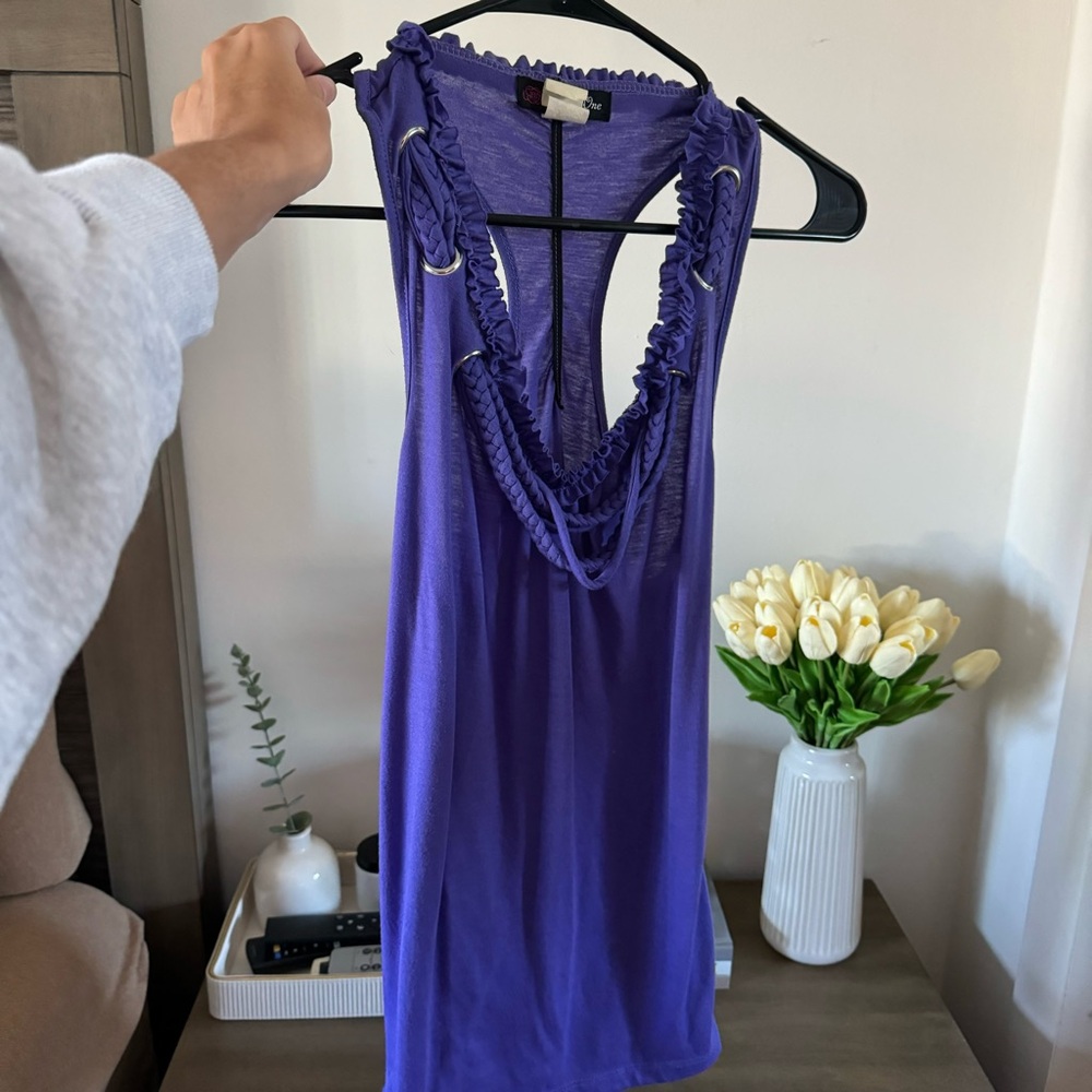 Volume One Juniors Purple Racerback Tank Top – Size Small
